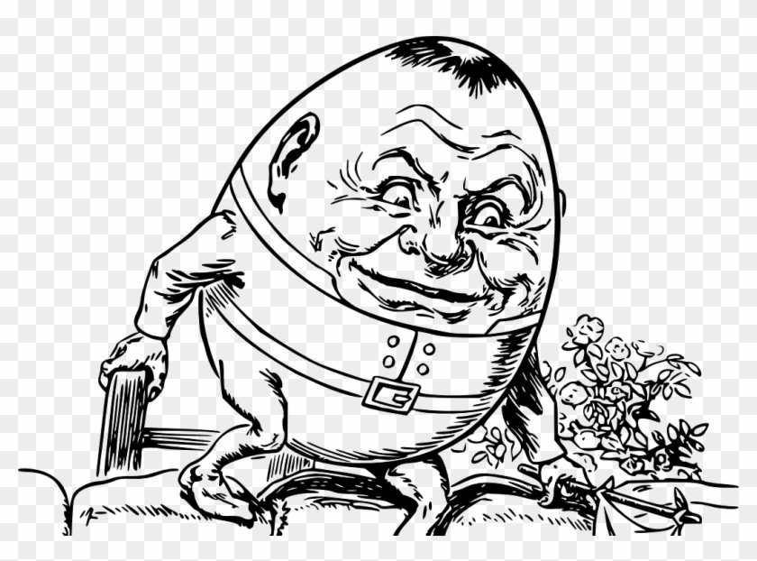 Humpty Dumpty Explains Br Eggs It - Humpty Dumpty Old Book Clipart #4437382