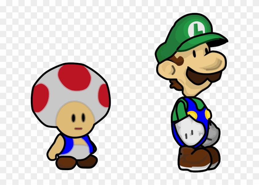 Toad And Luigi From The Super Mario Series By Nintendo - Cartoon Clipart