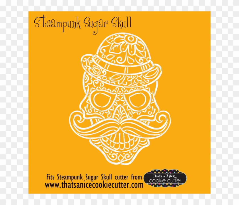 Steampunk Sugar Skull - Illustration Clipart