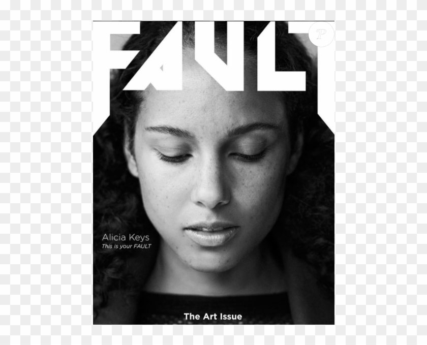 Alicia Keys Au Naturel En Couverture Du Magazine Fault - Alicia Keys No Makeup Cover Clipart #4438127