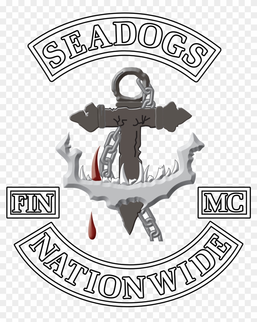 Seadogs Motorcycle Club Support Sailor Bikers - Emblem Clipart