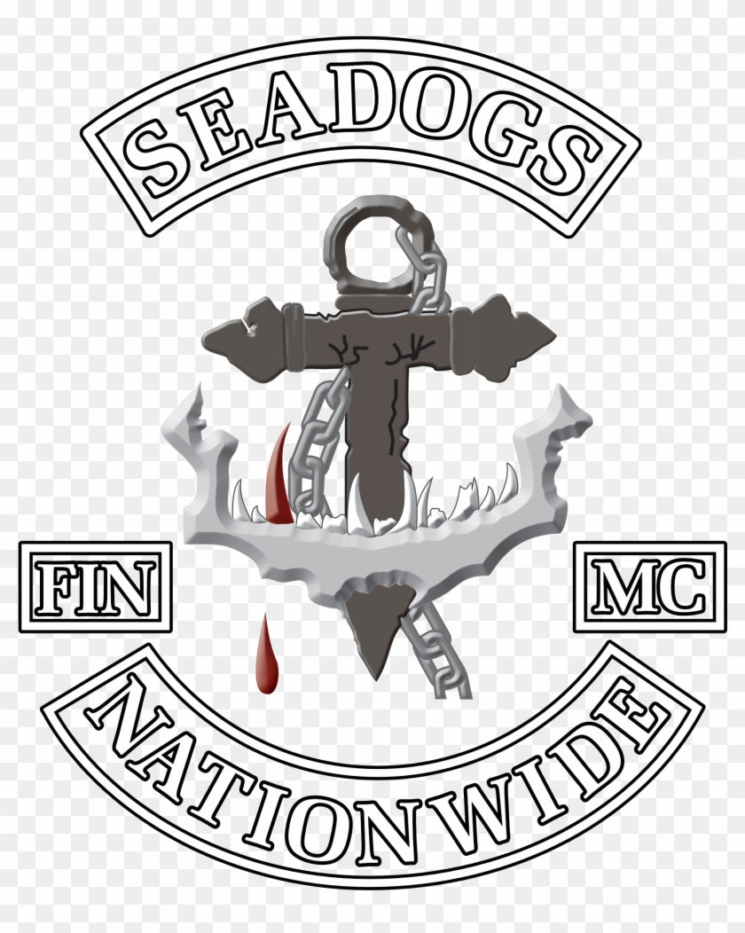 Seadogs Motorcycle Club Support Sailor Bikers - Emblem Clipart #4438157