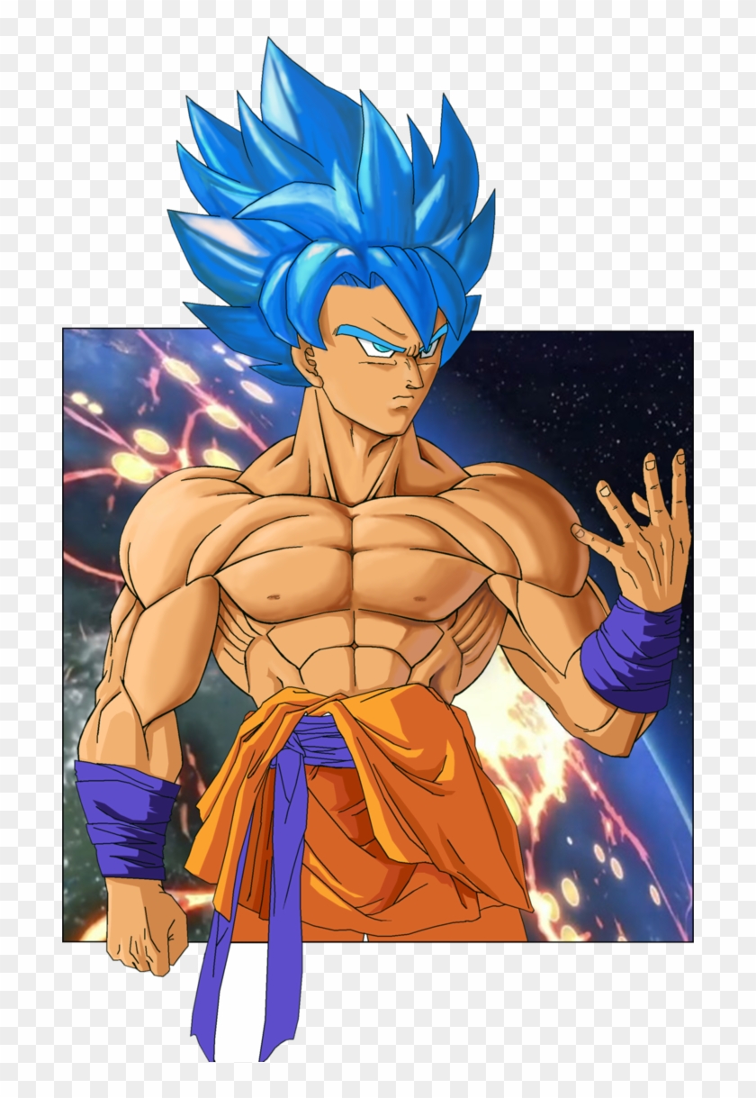 Gokou Arms Png - Goku Muscles Ssj Clipart