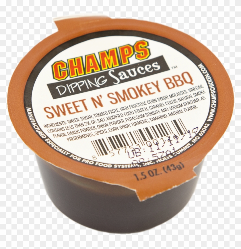 Champs Sweet N' Smokey Bbq Sauce - Bbq Sauce Dip Cup Clipart
