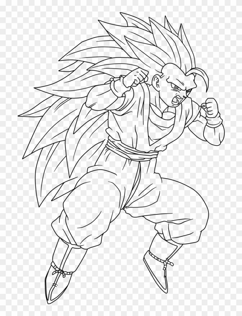 Image Royalty Free Library Ssj Goku Drawing At Getdrawings - Drawings Of Goku Ssj3 Clipart