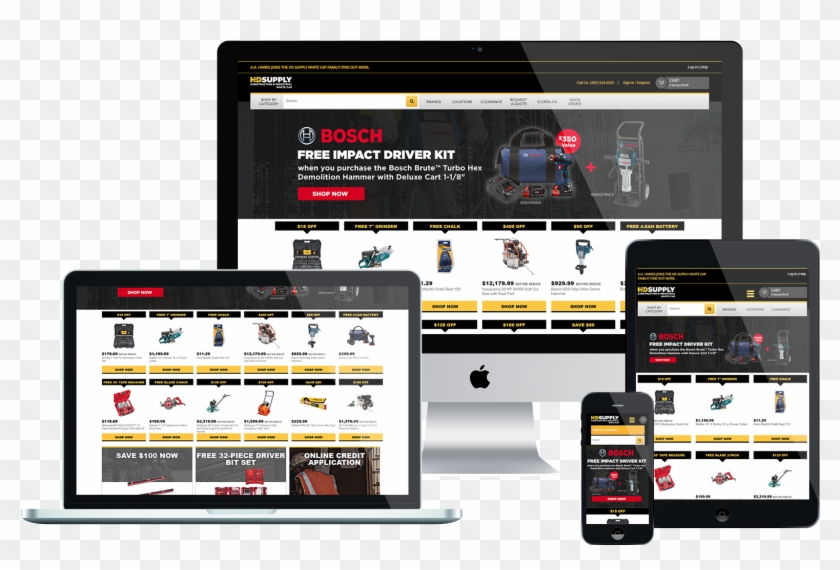 Hd Supply's Whitecap Division Specializes On Selling - Mockup De Pagina Web Clipart