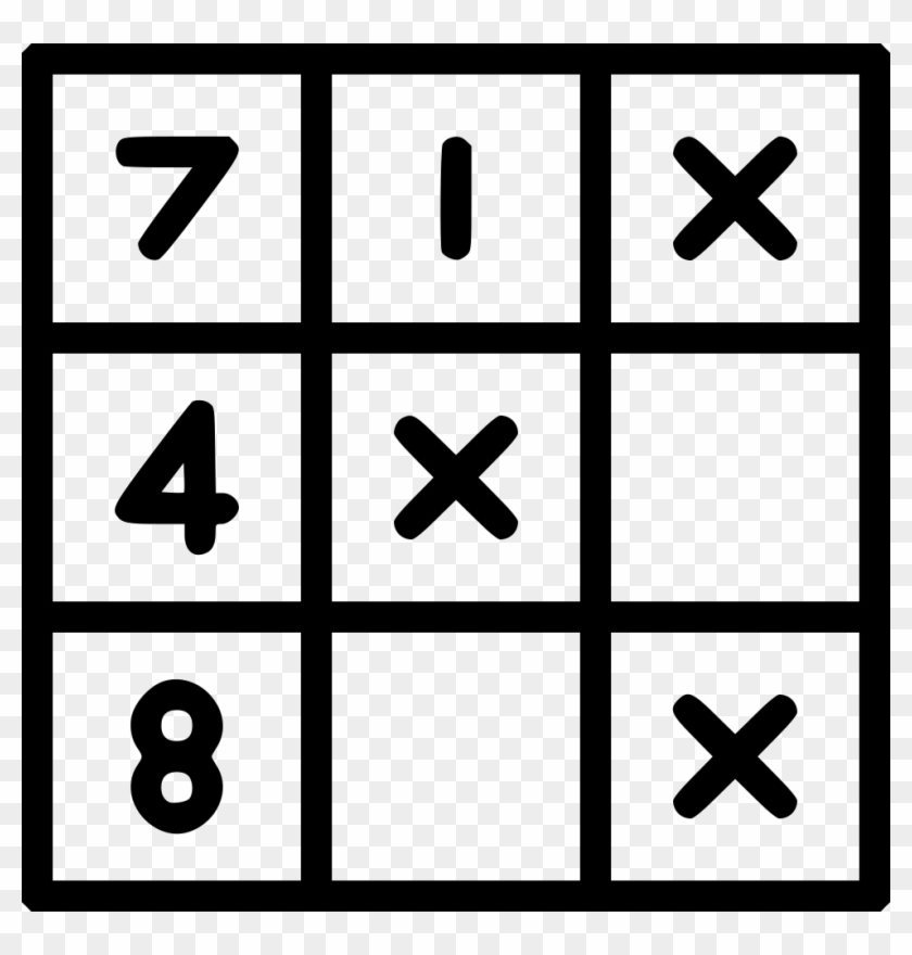 Sudoku Puzzle Math Riddle Svg Png Icon Free Download - Tic Tac Toe Transparent Background Clipart #4439282