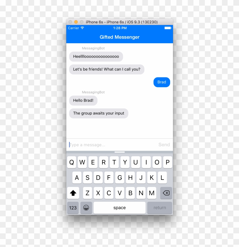 Example App - Messaging Example Clipart