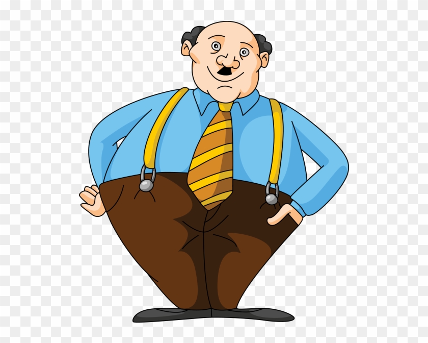 Clipart Kısa Bıyıklı Komik Şişman Adam - Şişman Çizgi Film Karakterleri - Png Download #4443982