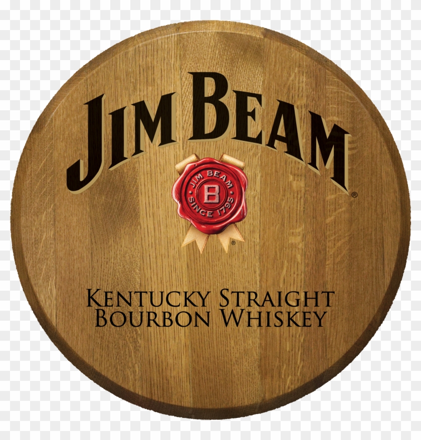 Jim Beam Bourbon Printed Barrel Head - Jim Beam Logo Png Clipart
