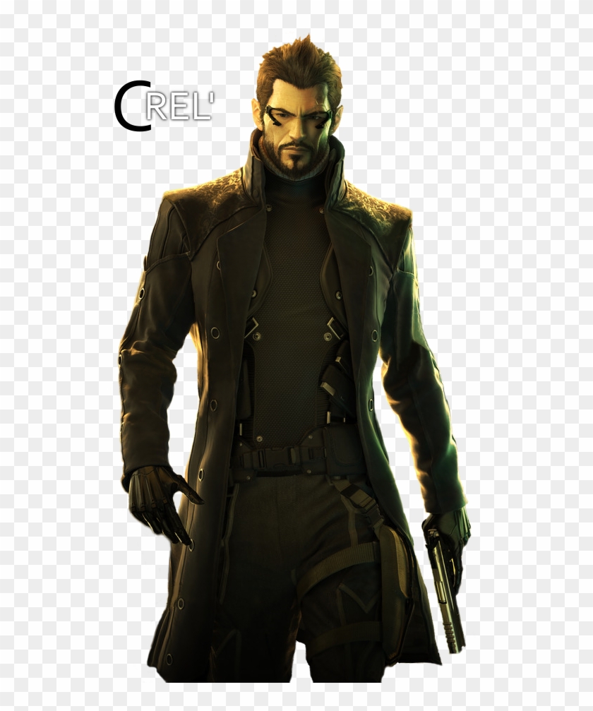Adam Jensen From Deus Ex - Deus Ex Adam Jensen Trench Coat Clipart