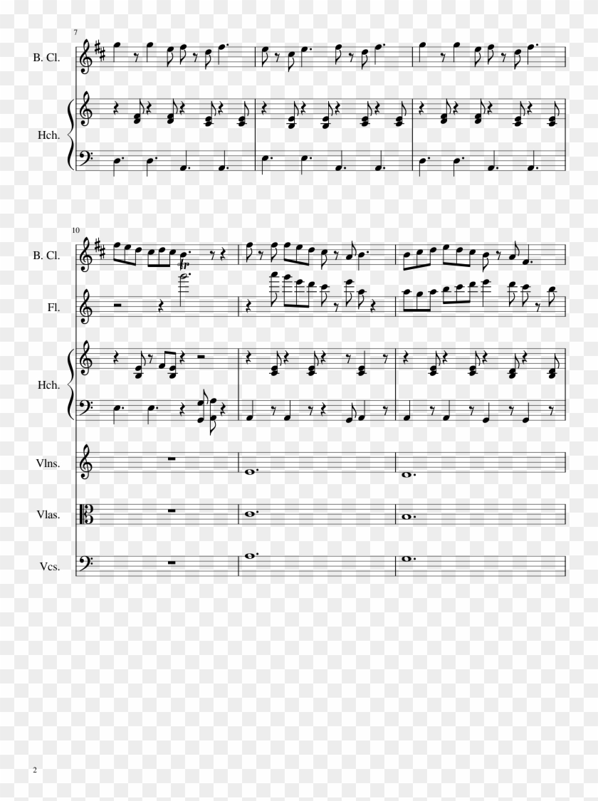 Gnome Village Sheet Music Composed By Ian Taylor 2 - Black Beauty Danny Elfman Flute Sheet Music Clipart