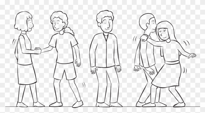 Tp Shuffle On A Rope - Line Art Clipart