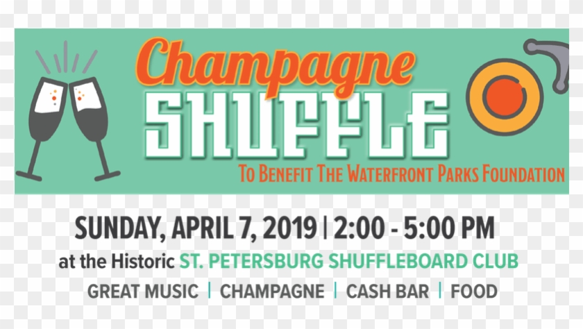 “champagne Shuffle” To Benefit The Waterfront Parks - Poster Clipart