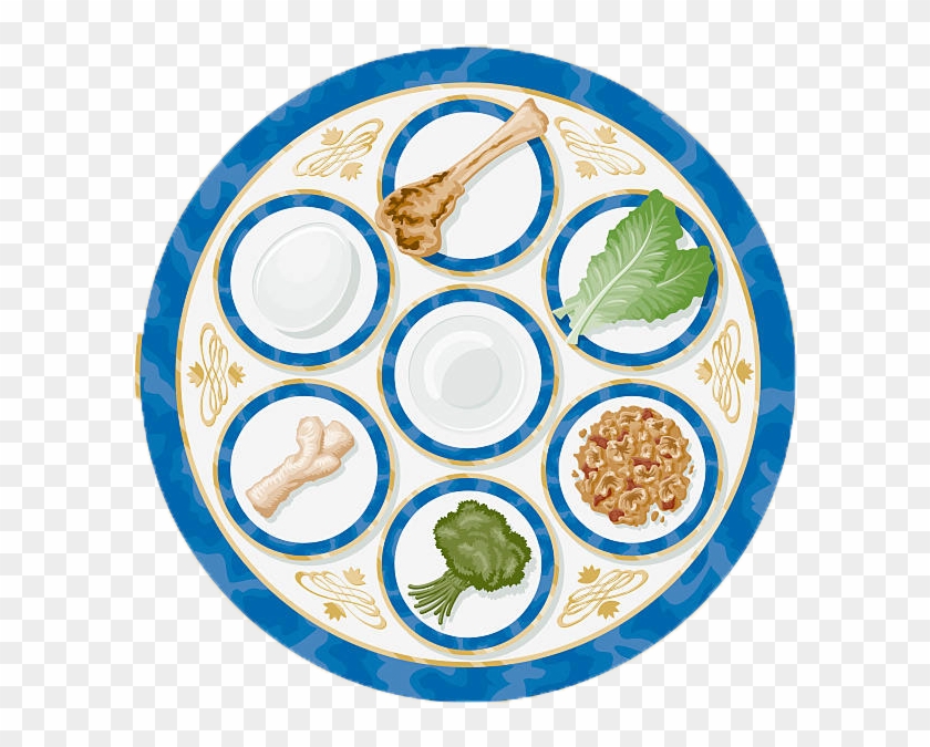We Belong Together For Passover - Cartoon Seder Plate Clipart #4445881