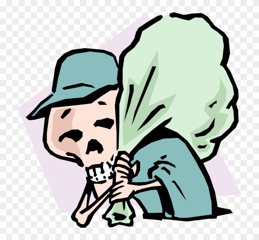 Vector Illustration Of Grim Reaper Angel Of Death Thief - Ladron Clipart