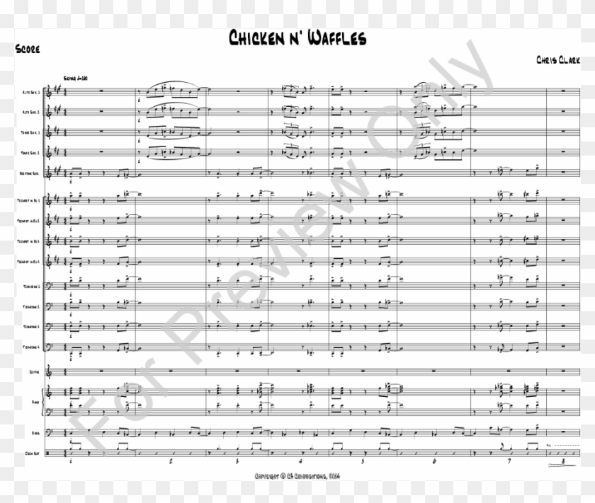 Click To Expand Chicken 'n Waffles Thumbnail - Sheet Music Clipart #4446738