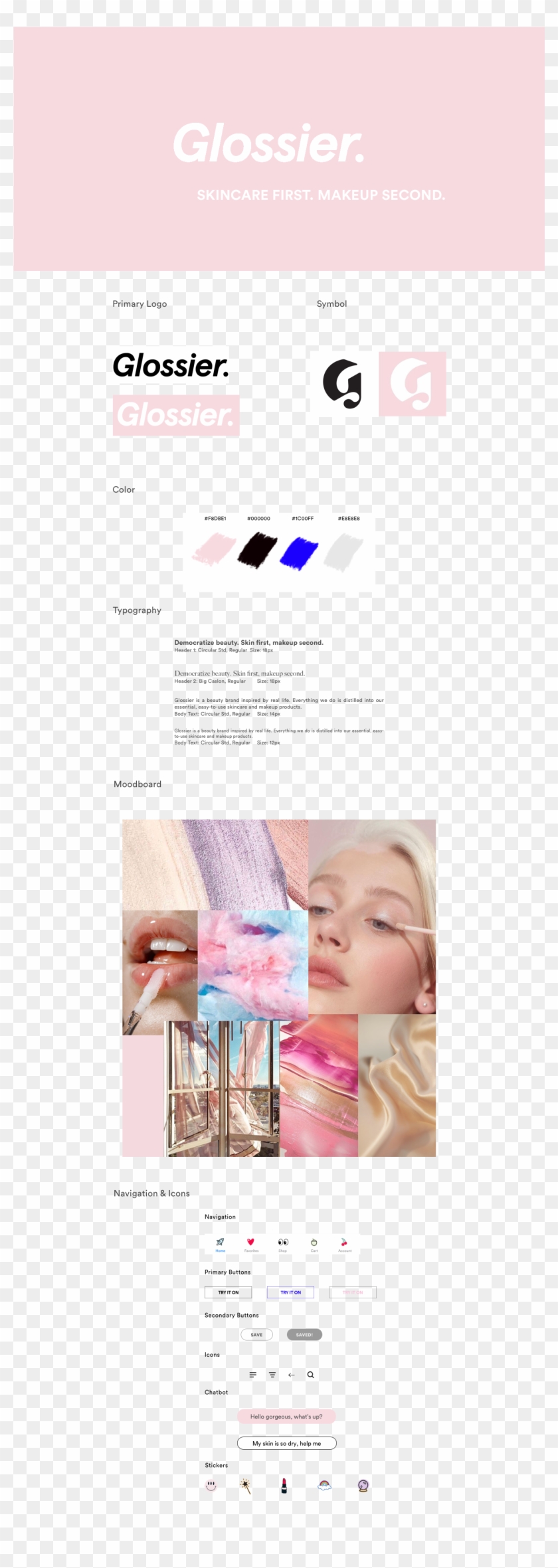 Glossier Style Tile - Girl Clipart #4448034