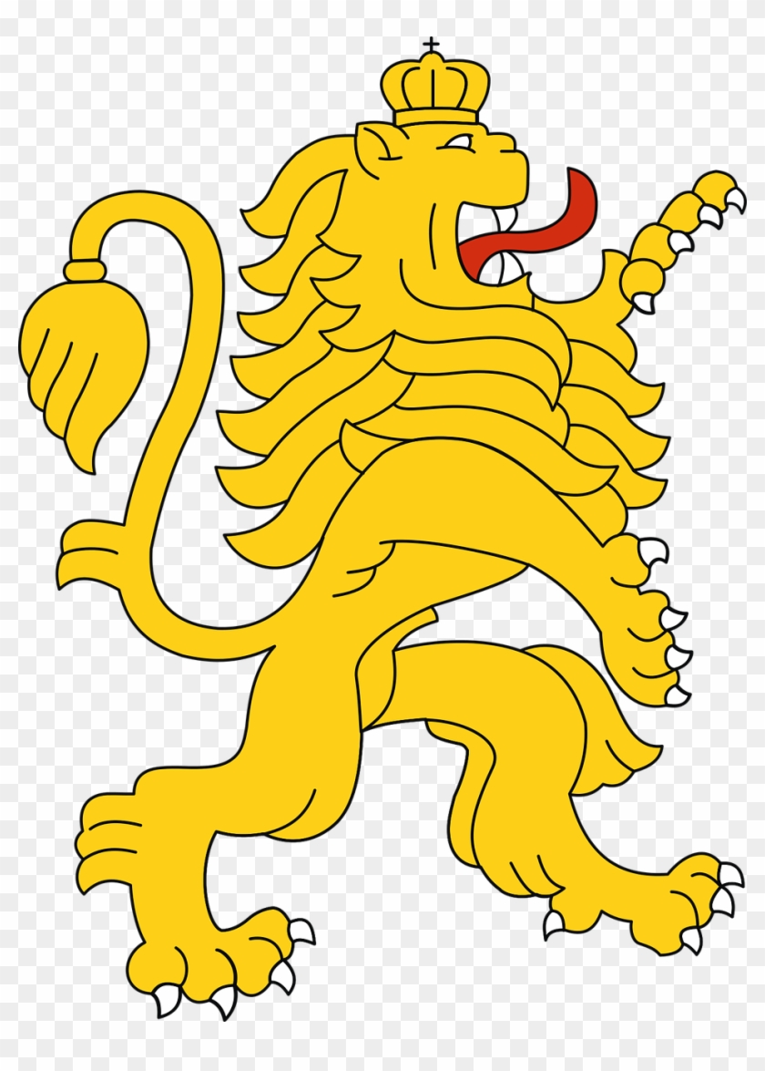 Animal Heraldry Lion Mammal Png Image - Bulgarian Coat Of Arms Lion Clipart