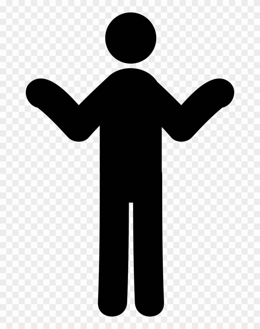 Don't Know Posing Comments - Icon For Body Language Clipart