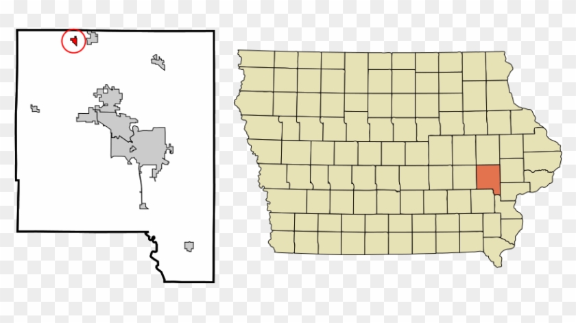 Johnson County Iowa Incorporated And Unincorporated - Iowa City Iowa Location Clipart #4449377