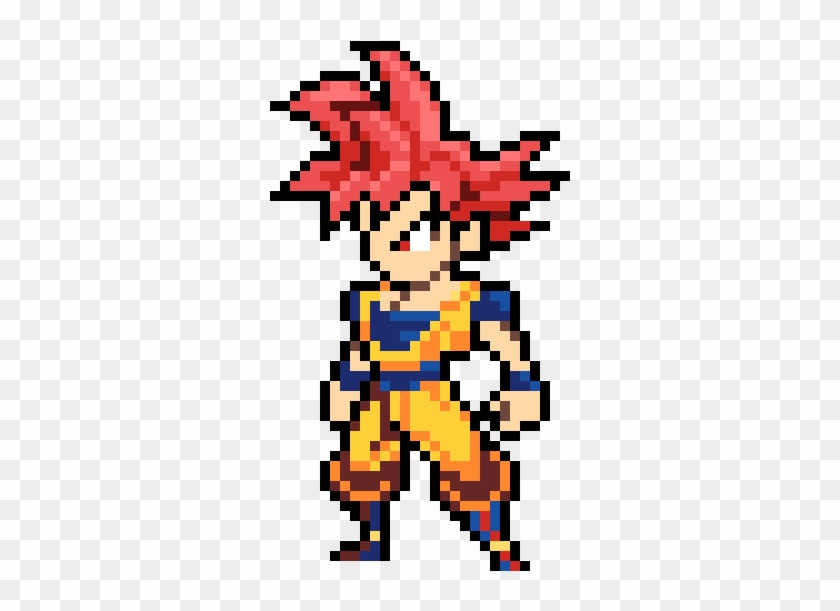 Son Goku God - Pixel Art Son Goku Clipart