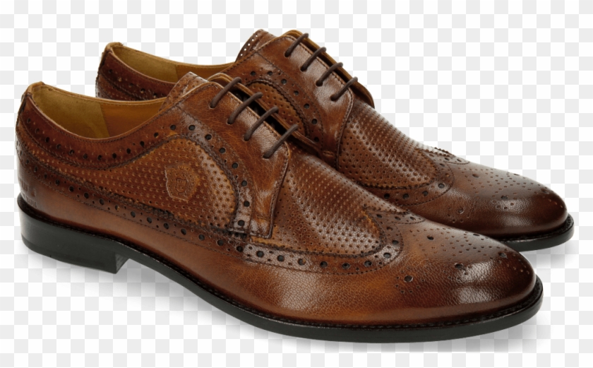 Derby Shoes Tim 2 Venice Perfo Tan - Leather Clipart #4450737