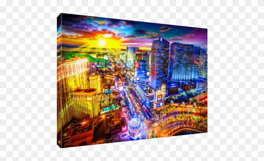 Details About Nv City Of Sin Las Vegas Strip Gleaming - Las Vegas Clipart