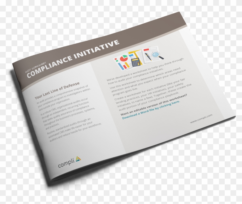 Audit Compliance Initiative Worksheet Cover - Graphic Design Clipart