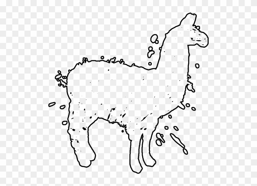 Aya Street Logo Llama Stroke - Drawing Clipart #4451543