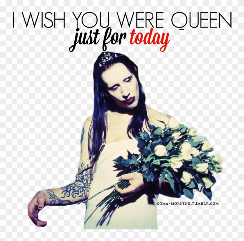 Same Manson - Marilyn Manson With Flowers Clipart