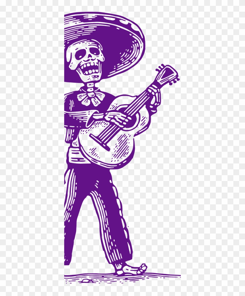 Saturday, October - Skeleton Drawing Dia De Los Muertos Clipart #4453903