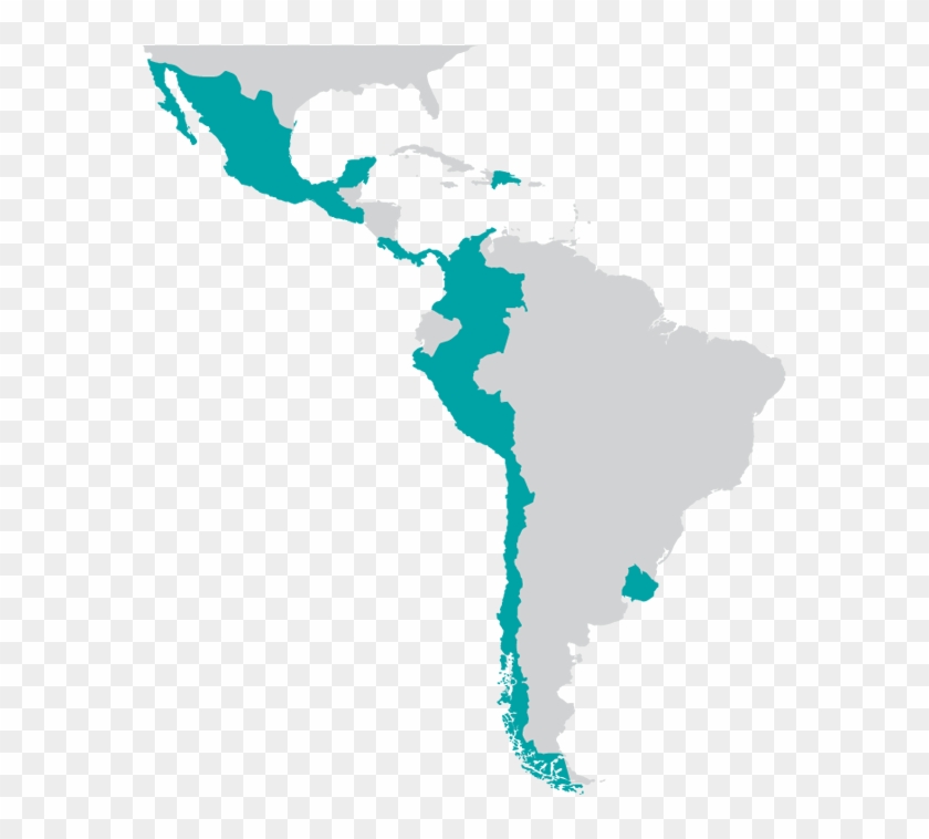 Mapa Sura - Religion Map Latin America Clipart #4454086