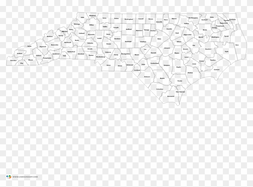 North Carolina State Outline Png - Drawing Clipart