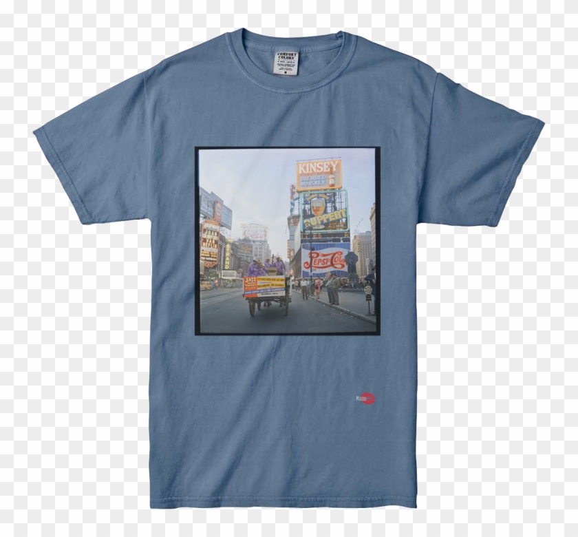 1947 Times Square Kiss Dyed T-shirt - Comfort Colors Cumin Clipart #4455265