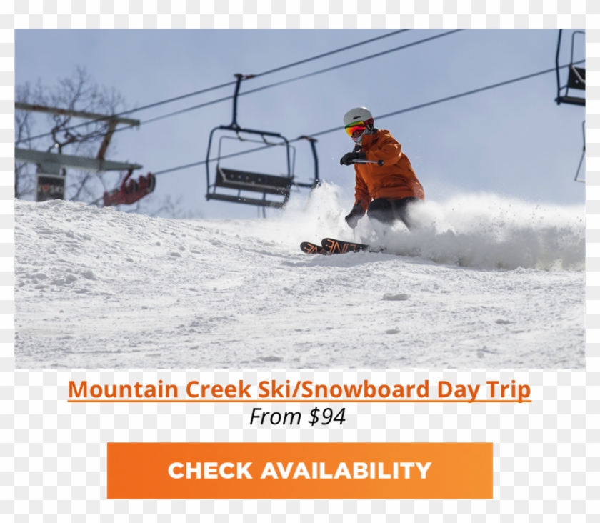 Mountain Creek Ski Bus From Nyc - Skier Turns Clipart