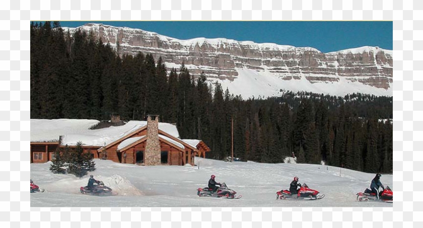 Winter - Brooks Lake Lodge Snowmobiling Clipart #4456276