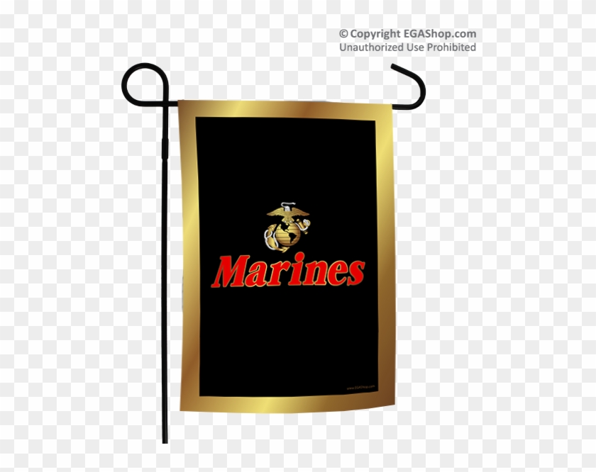 Ega W/ Gold Border - Marines In Red Clipart