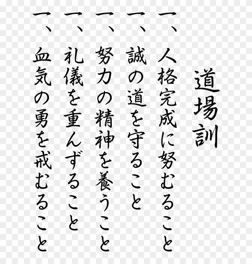 Shotokan Dojo Kun Posters Clipart #4457928