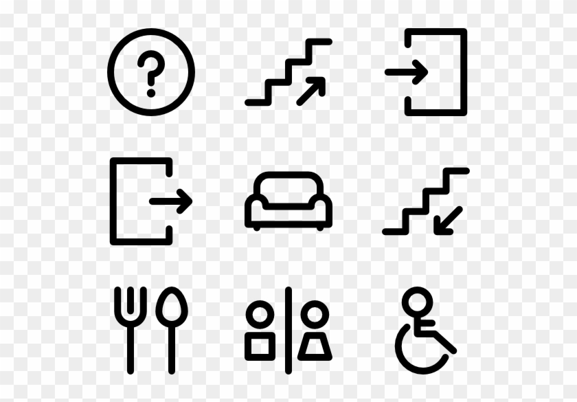 Airport Icon Font, Icon Pack, Vector Icons - Web Design Line Icon Clipart #4458902