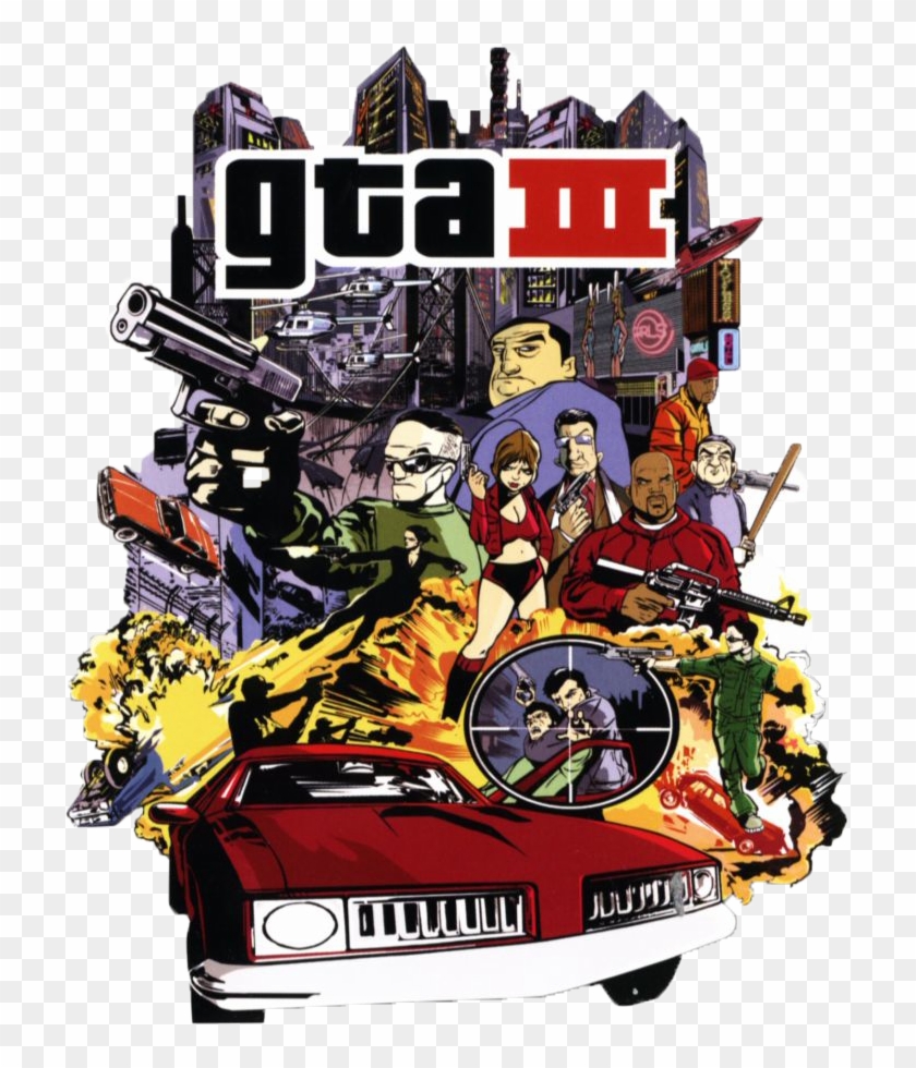 2001's Grand Theft Auto Iii - Gta 3 Box Art Clipart #4459306