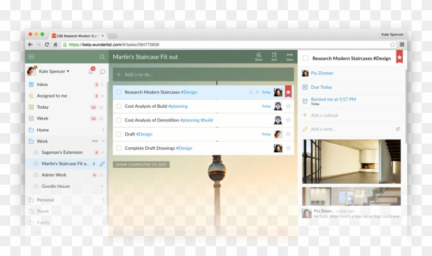Wunderlist Web App Clipart