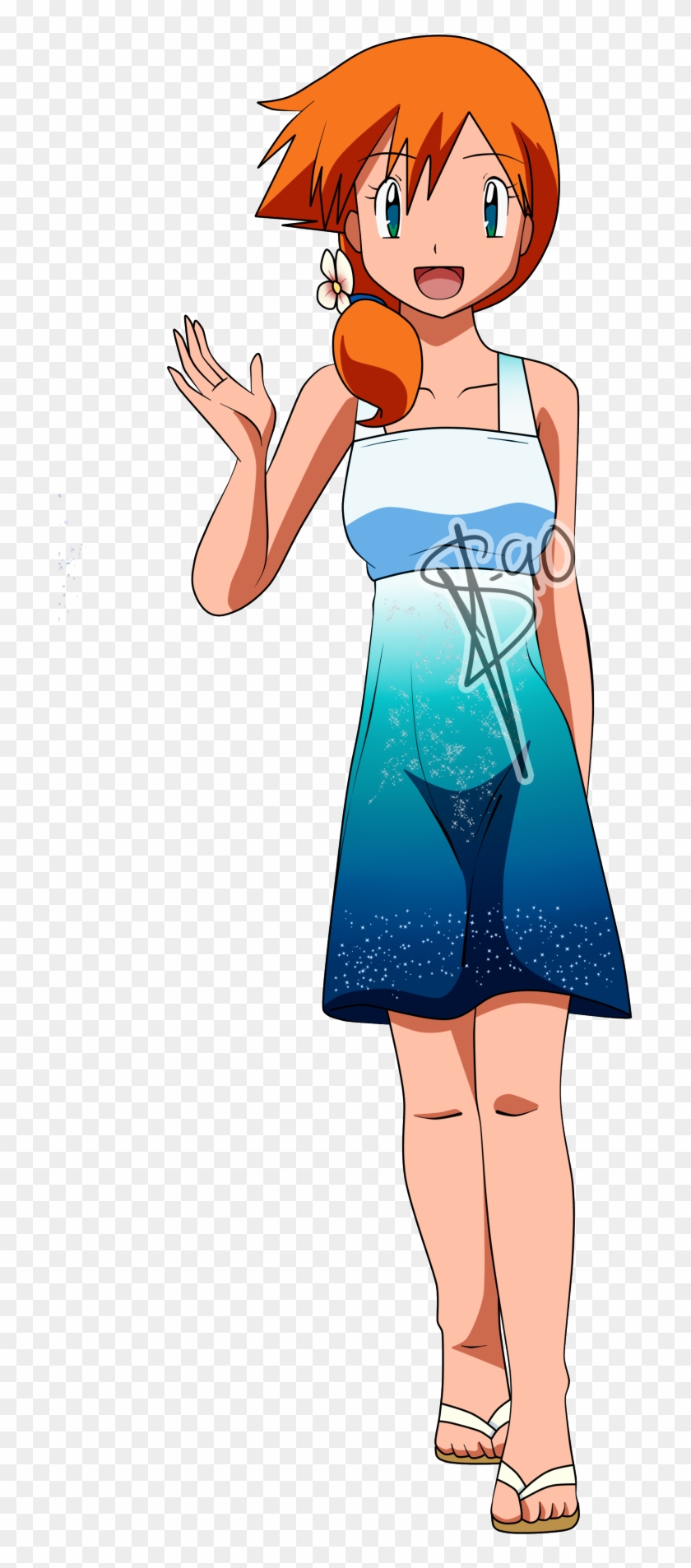 Misty In Tumblr O754ebfwsw1r3s3m2o2 1280 From Pokeshipping - Pokemon Misty The Dress Clipart