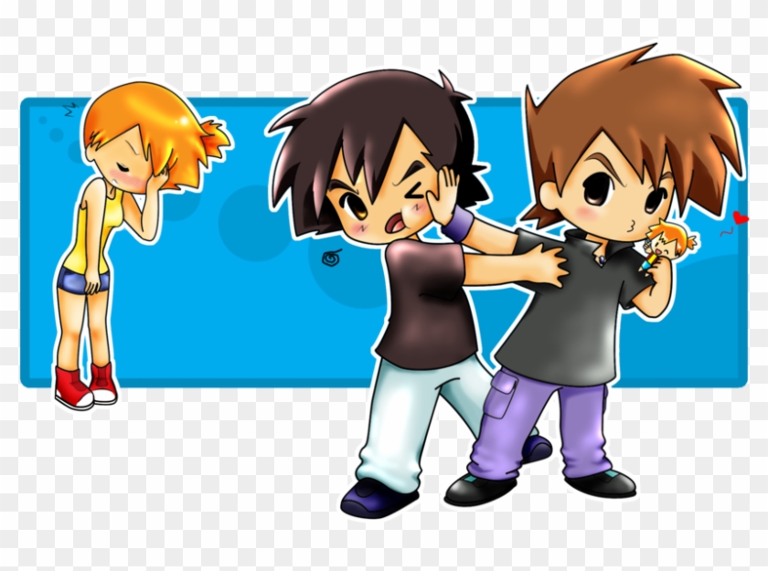 Pokemon Ash And Misty, Pokemon Couples, Pokemon Ships, - Pokemon Ash And Misty And Gary Clipart