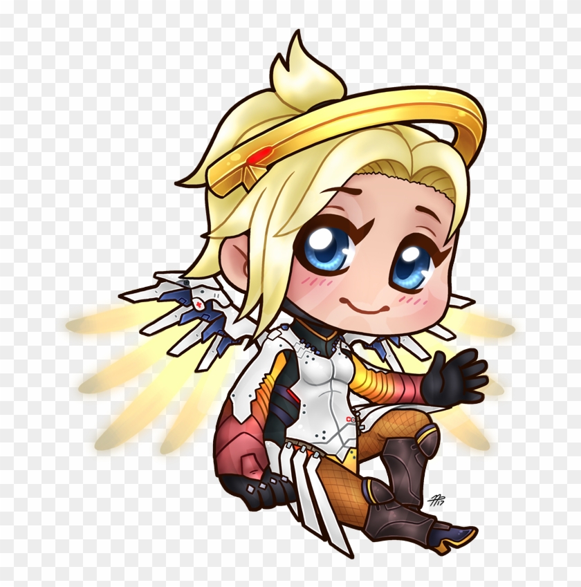 Chibi Overwatch By - Chibi Mercy Drawing Clipart