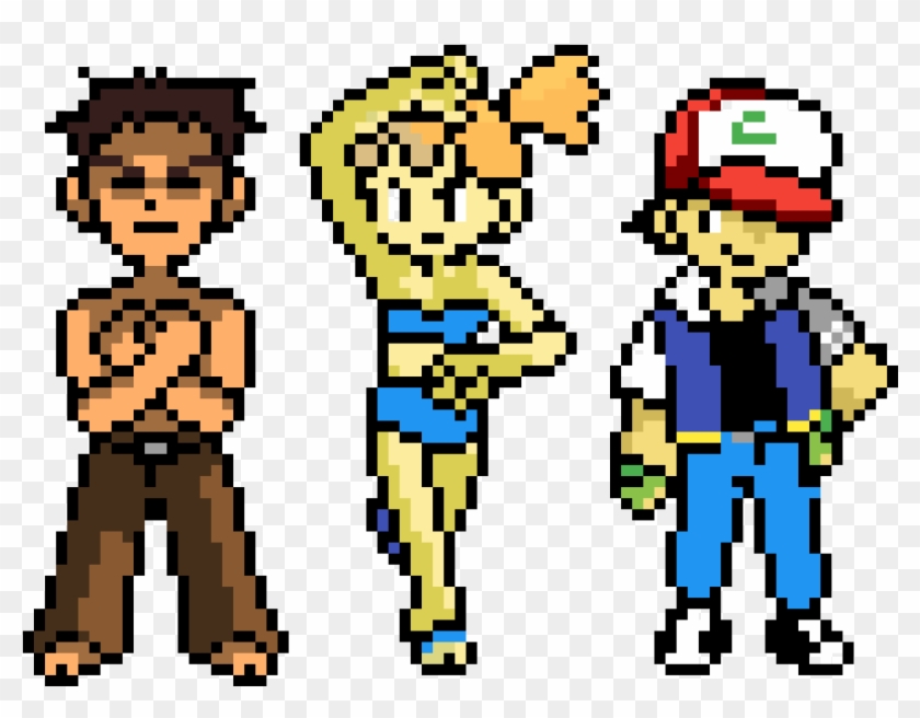 Brock, Misty And Ash - Cartoon Clipart