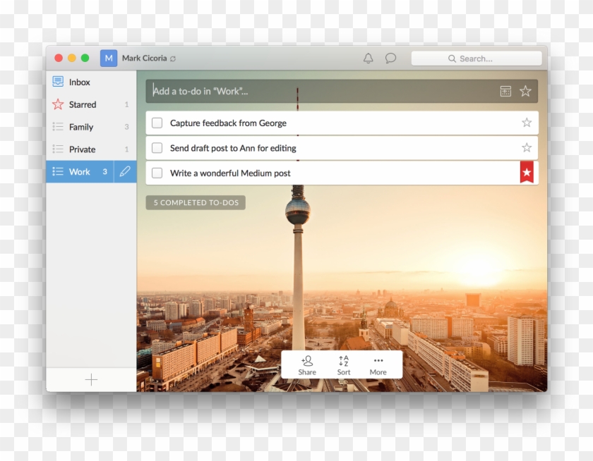 After Connecting Workingon And Wunderlist, Your Team - Fernsehturm Berlin Clipart #4461758