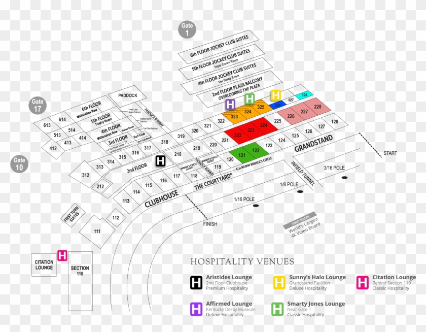 Paddock Gate Vip Gate Club- House Gate 3/16 Pole 1/8 - Kentucky Derby Seats 2018 Clipart #4462285