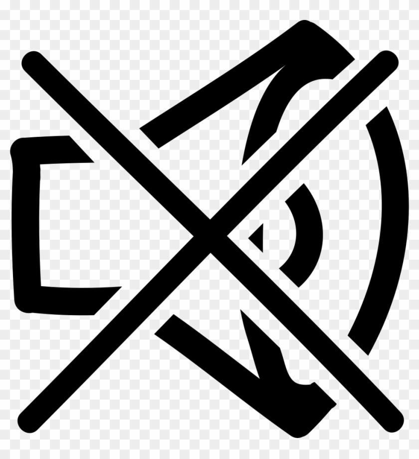 No Sound Hand Drawn Symbol Of A Speaker Outline With - Simbolos De No Sonido Clipart #4462415