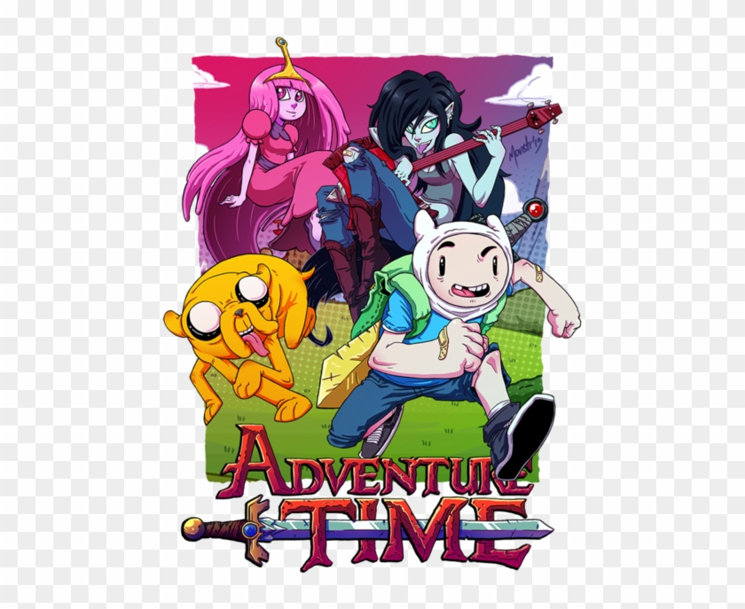 Adventure Time Created By Samuel J - Marceline Princess Bubblegum Finn And Jake Clipart